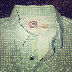 Cinch western turquoise white & yellow snap button